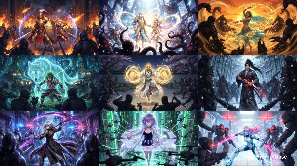 2D Anime Standoff Illustrations