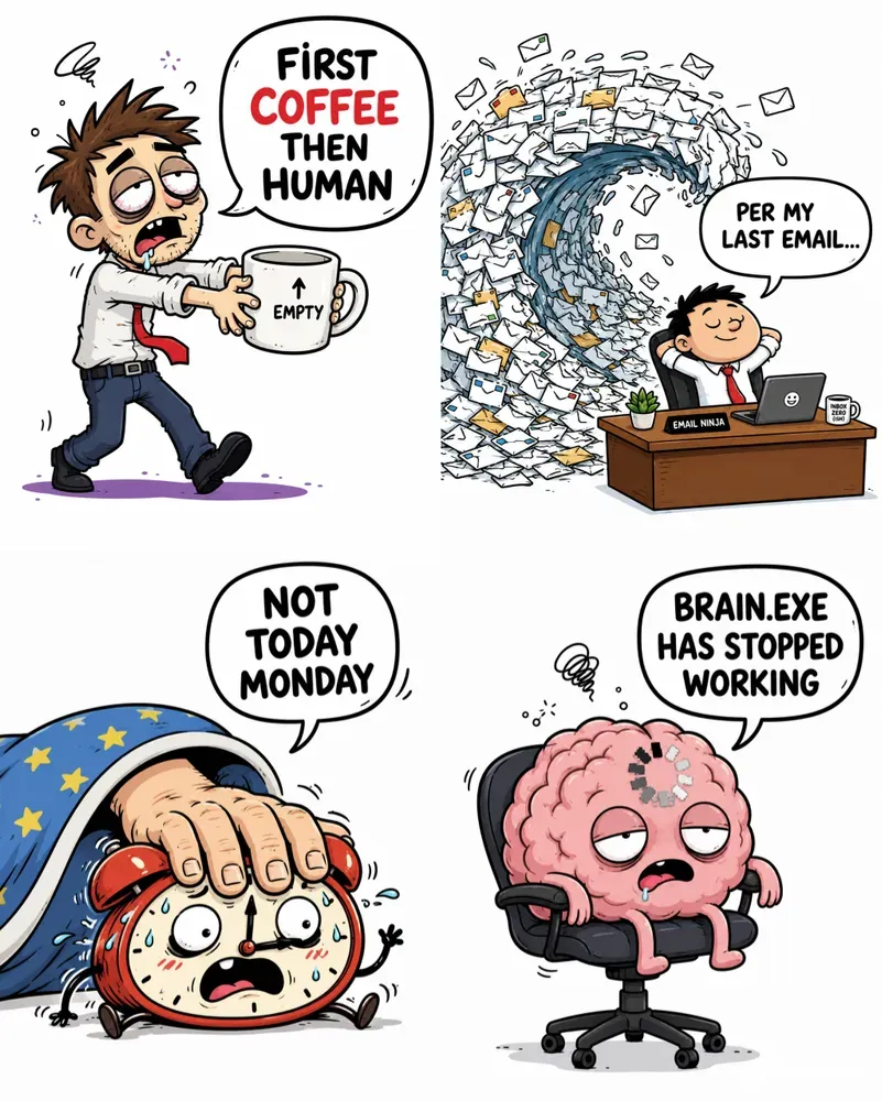 Witty Coffee Daily Struggle Comics