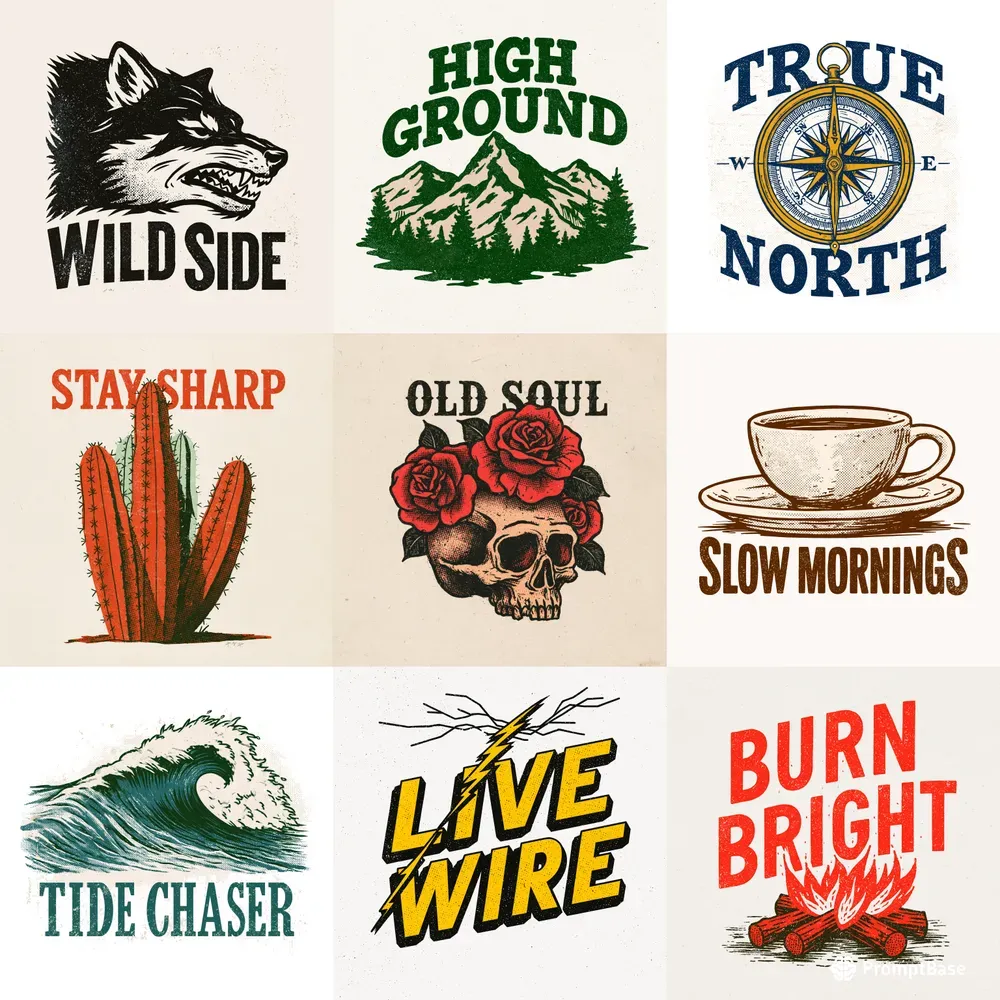 Vintage Screenprint T Shirt Designs