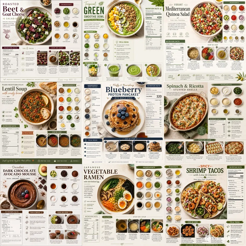 Professional Recipe Infographics