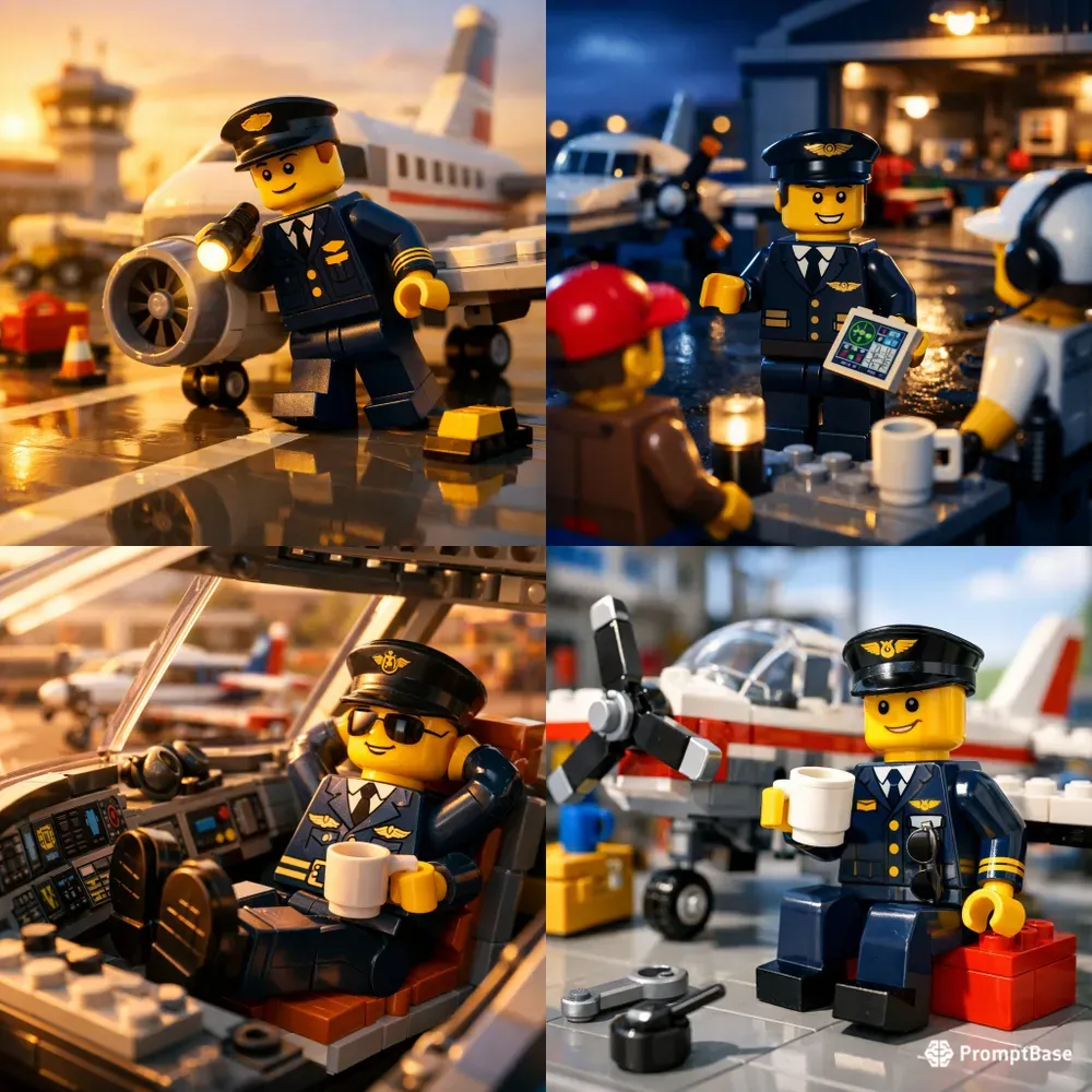 Lego Pilot Lifestyle Cinematic Scenes