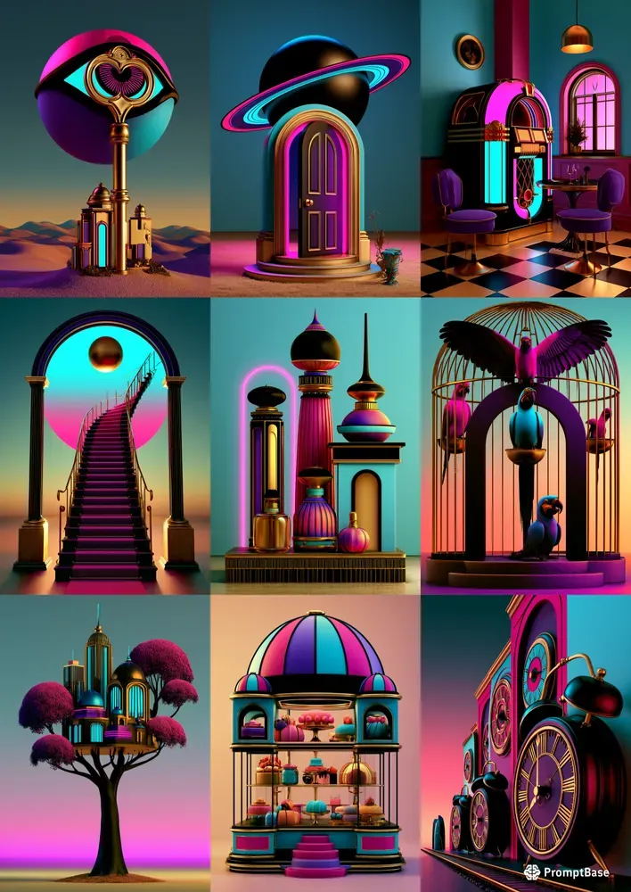 Retro Futurist Poster Art