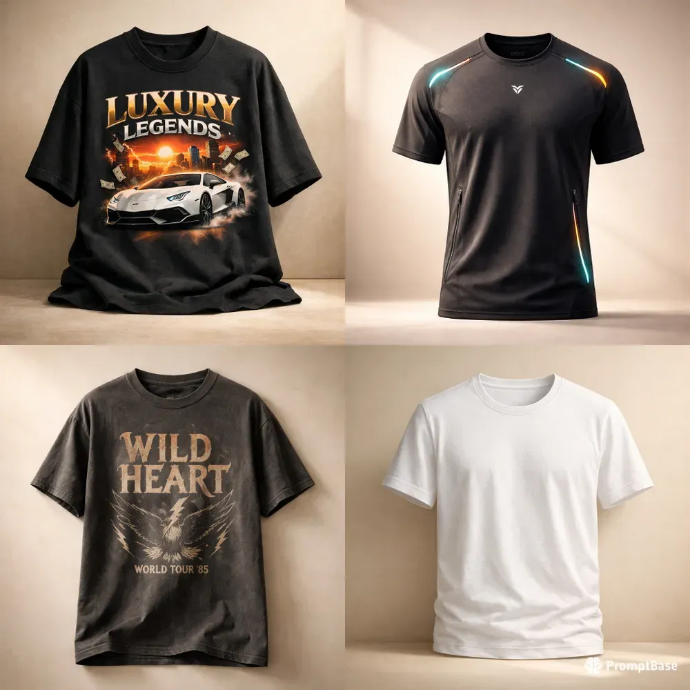 Stylish Hanging Tshirt Ad Concepts