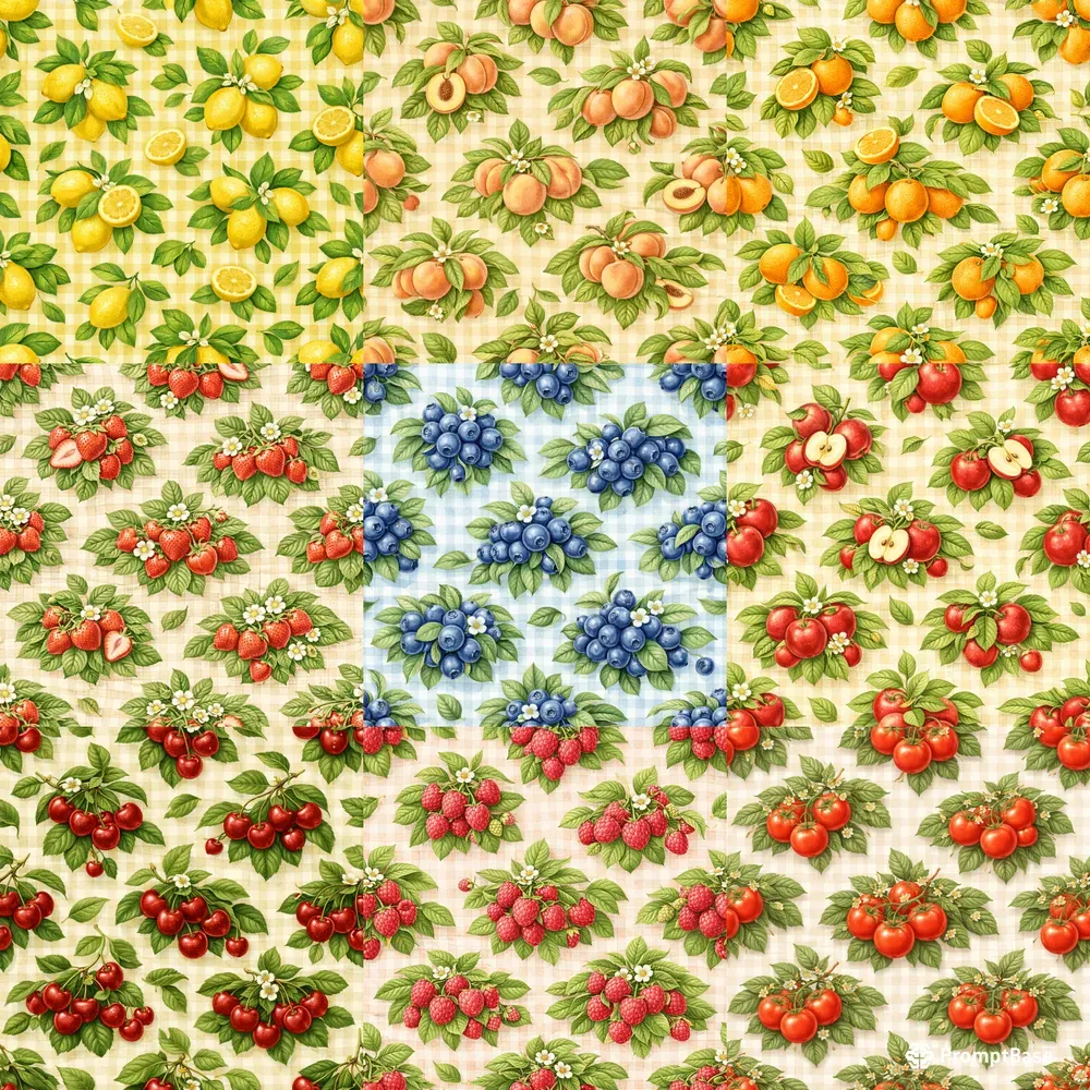 Farmhouse Gingham Seamless Patterns