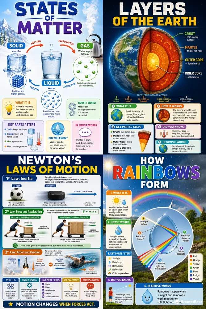 Premium Educational Science Posters