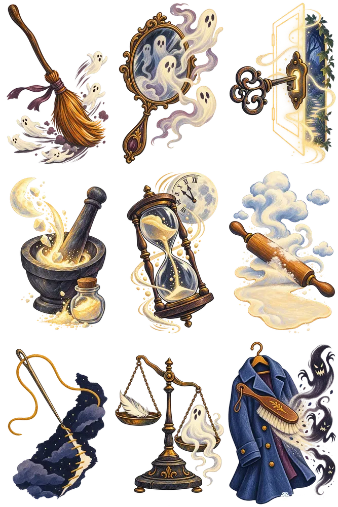 Witchs Working Tools Clip Art