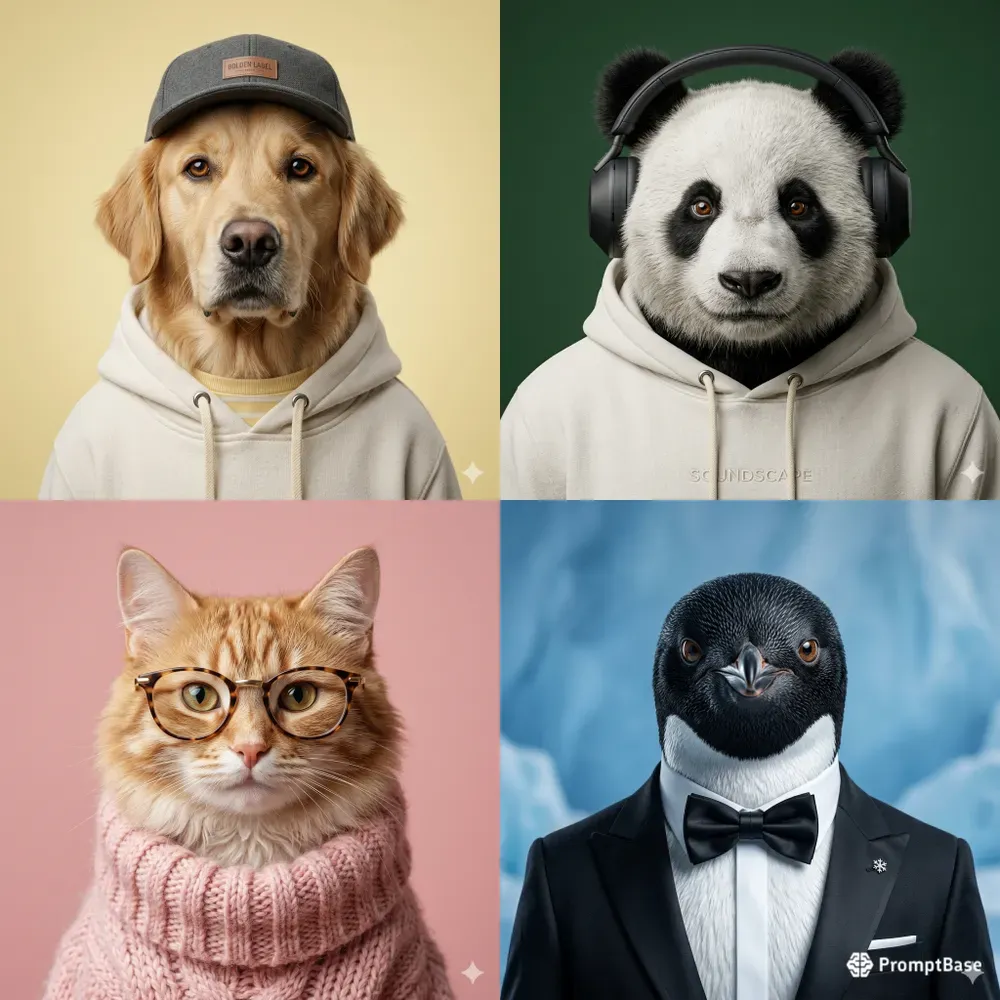 Quirky Animal Fashion Portraits