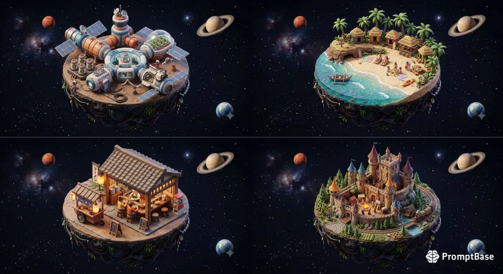 Isometric Micro Diorama Crafts