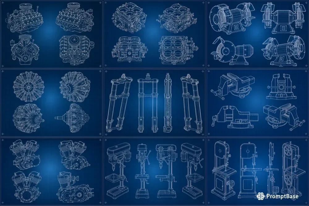 2D Cad Blueprint Image Templates