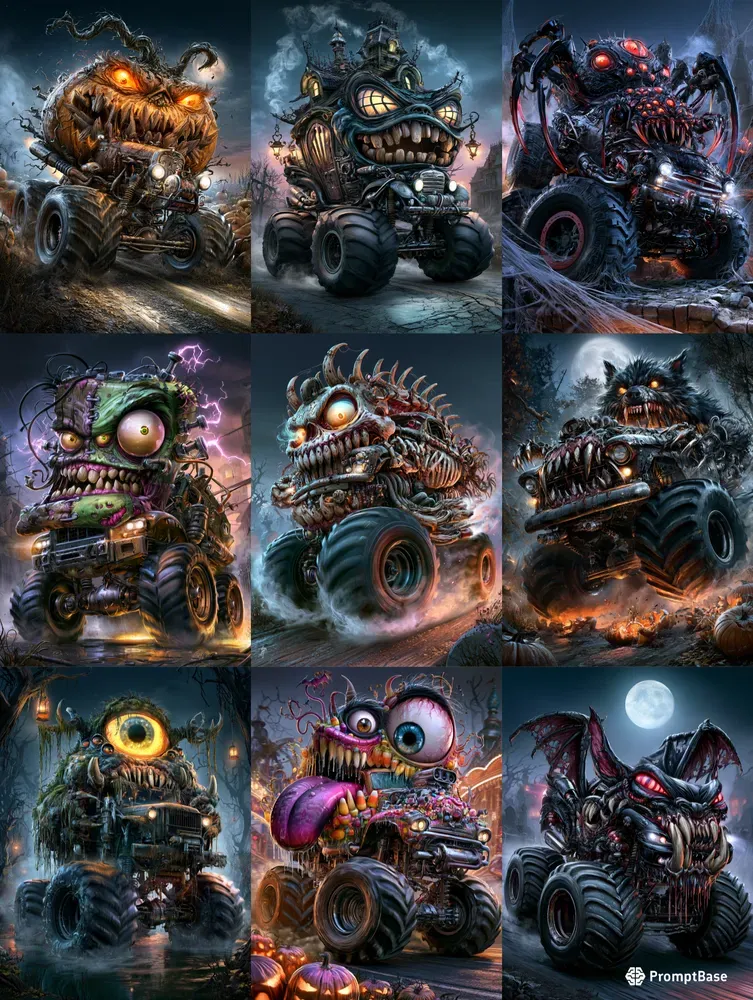 Creepy Halloween Monster Trucks