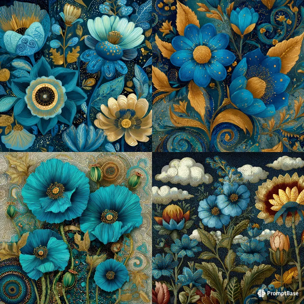 Whimsical Folk Floral Art Bundles