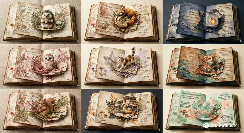 3D Popup Junk Journal Sprites