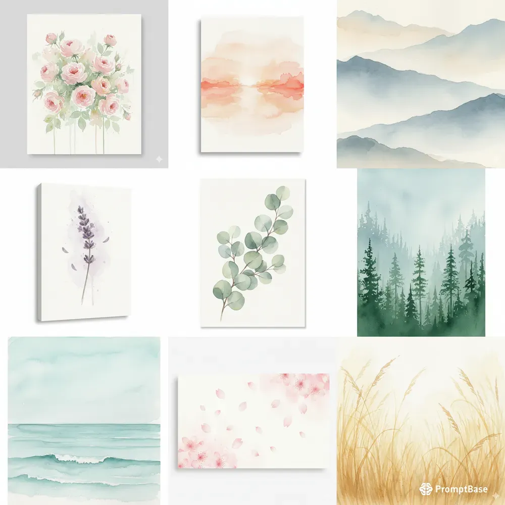 Soft Watercolor Canvases