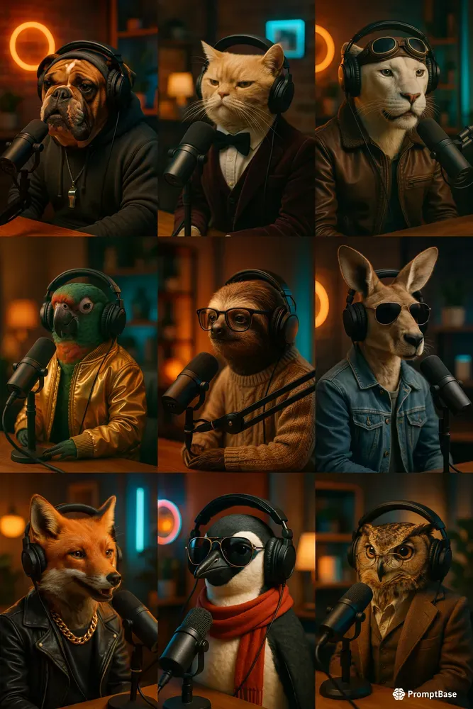 Animal Podcast Guest Portraits