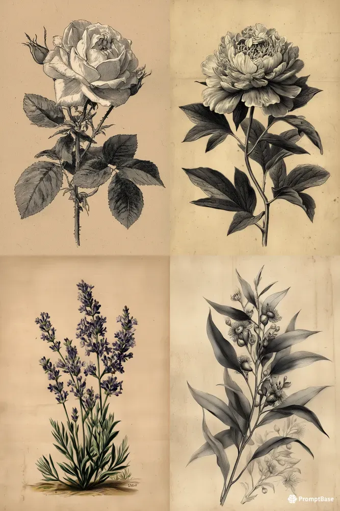 Vintage Botanical Illustration Generator