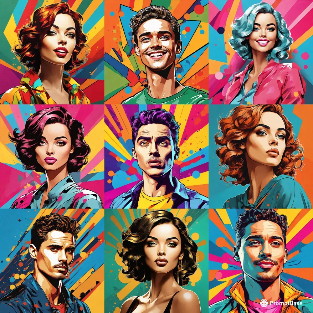 2D Pop Art Illustrations