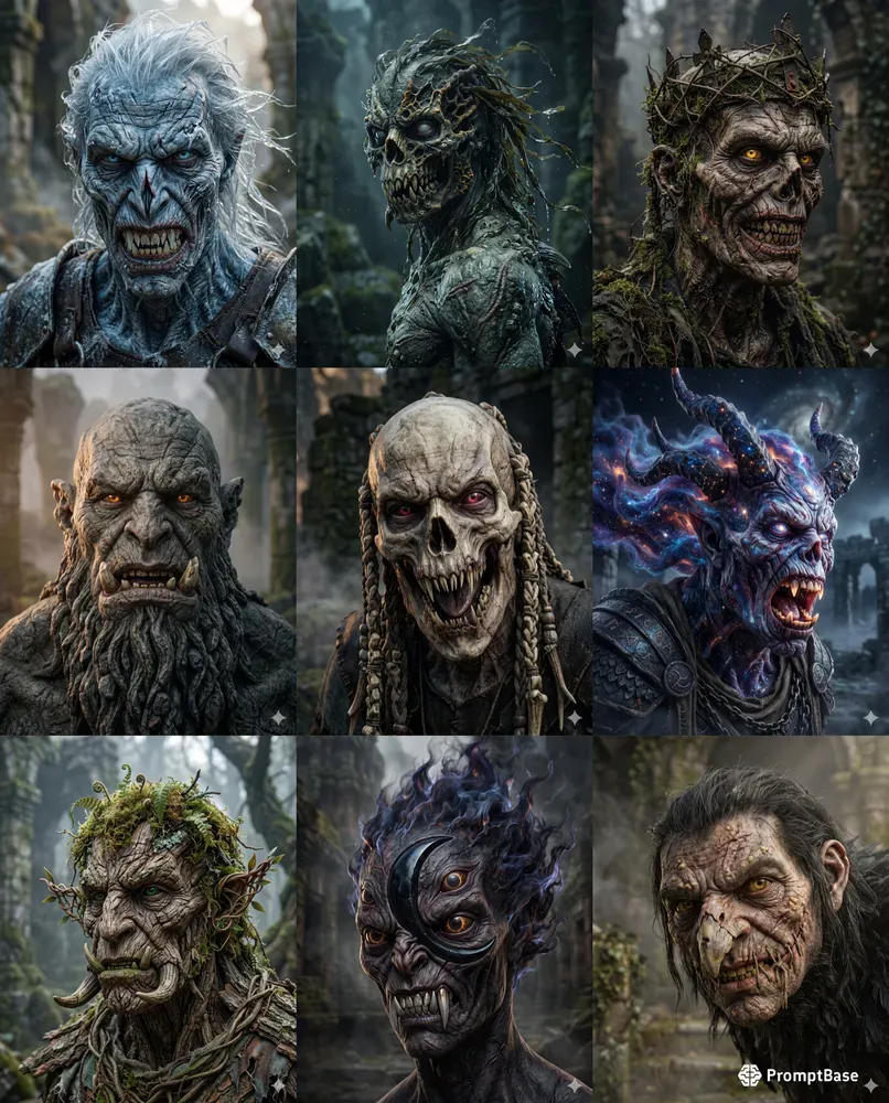 Ancient Nightmare Monster Portraits