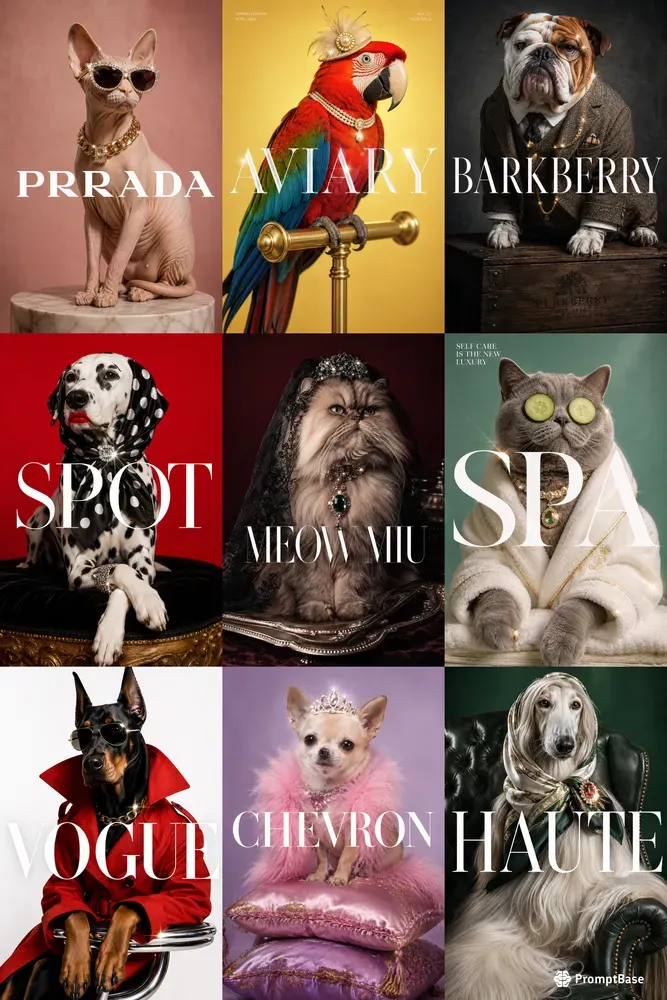 High Fashion Pet Parody Covers