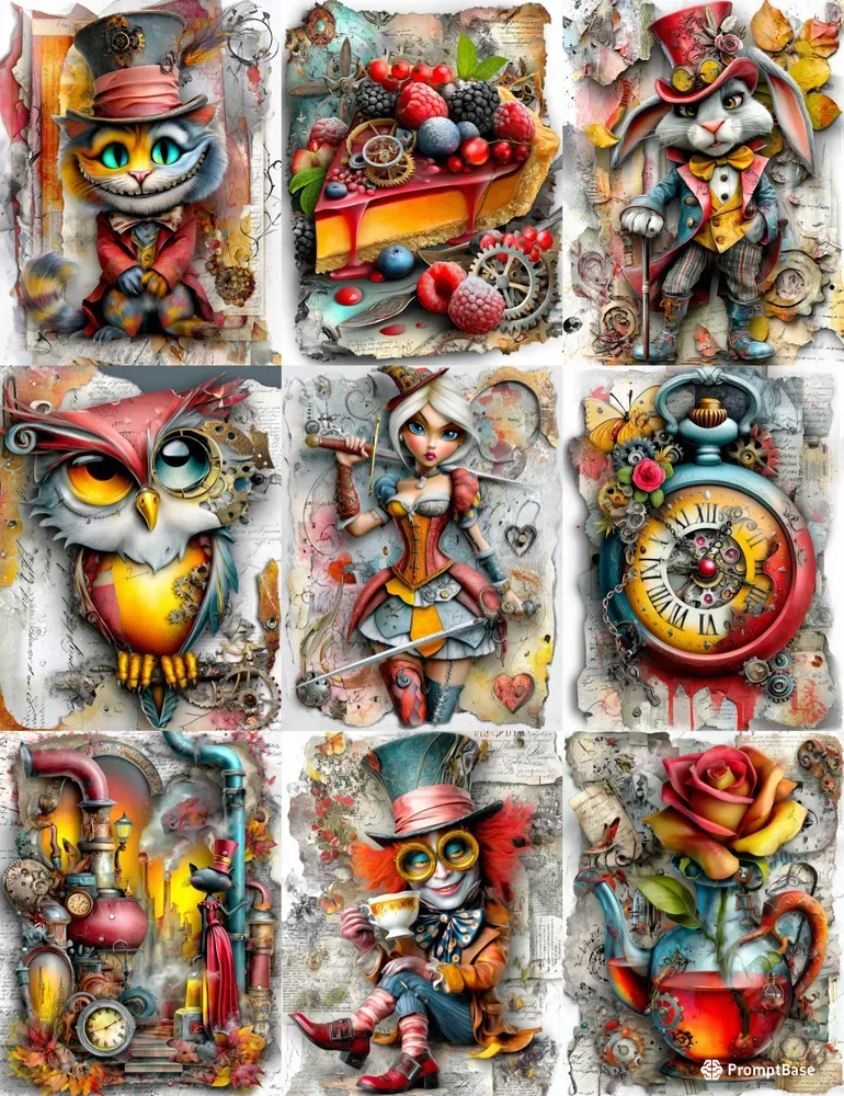 Alice In Steampunk World Junk Journals