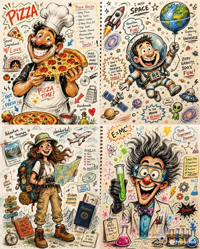 Hand Drawn Caricature Art