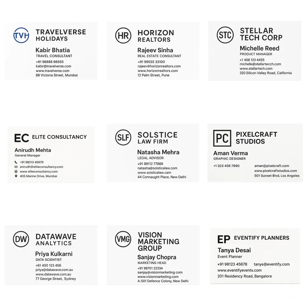 Realistic Business Card Templates