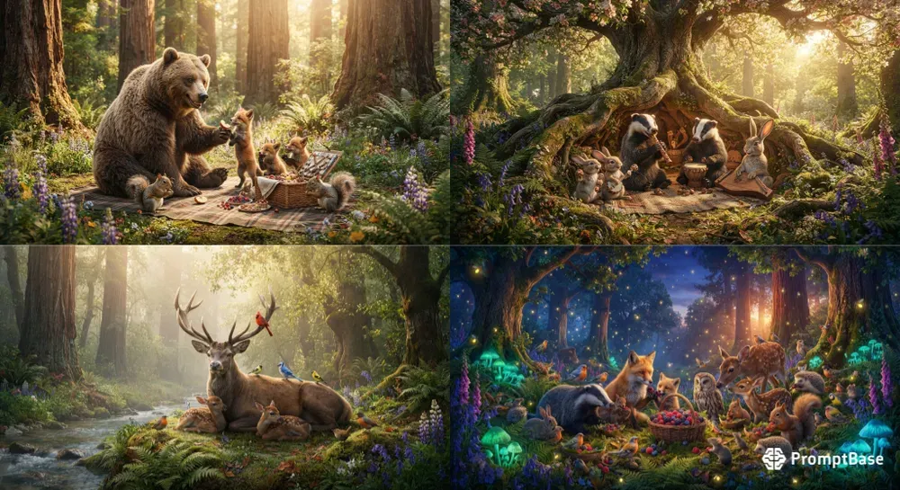 Happy Forest Animals