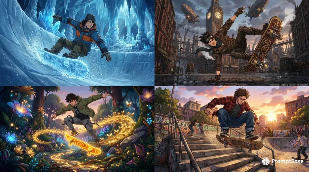 Pro Animated Skateboard Actions