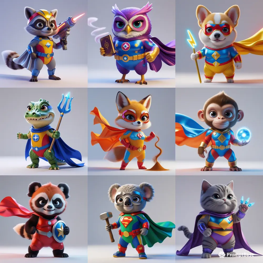 3D Cute Animals Tiny Guardians