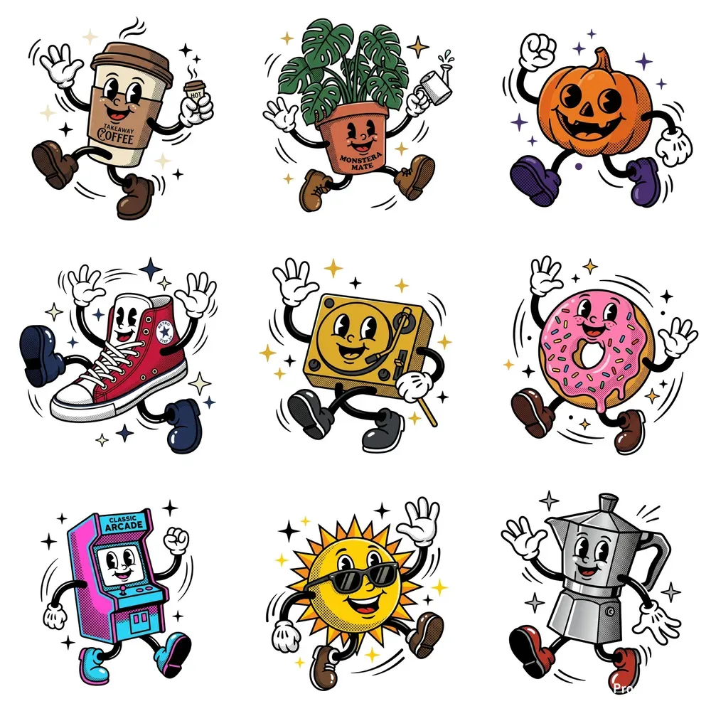 Rubber Hose Mascot Characters