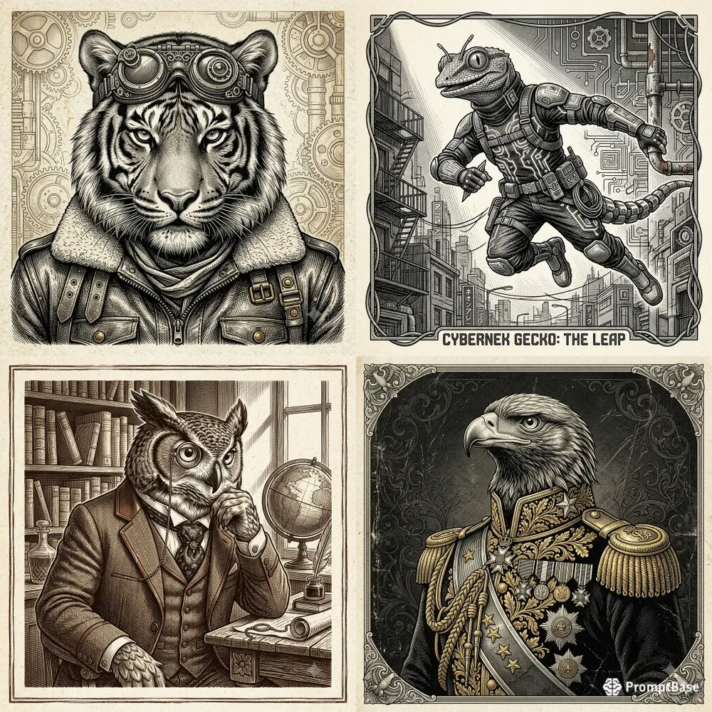 Engraving Animal Poster Creators