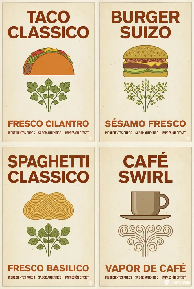 70s Classic Food Poster Art Generator