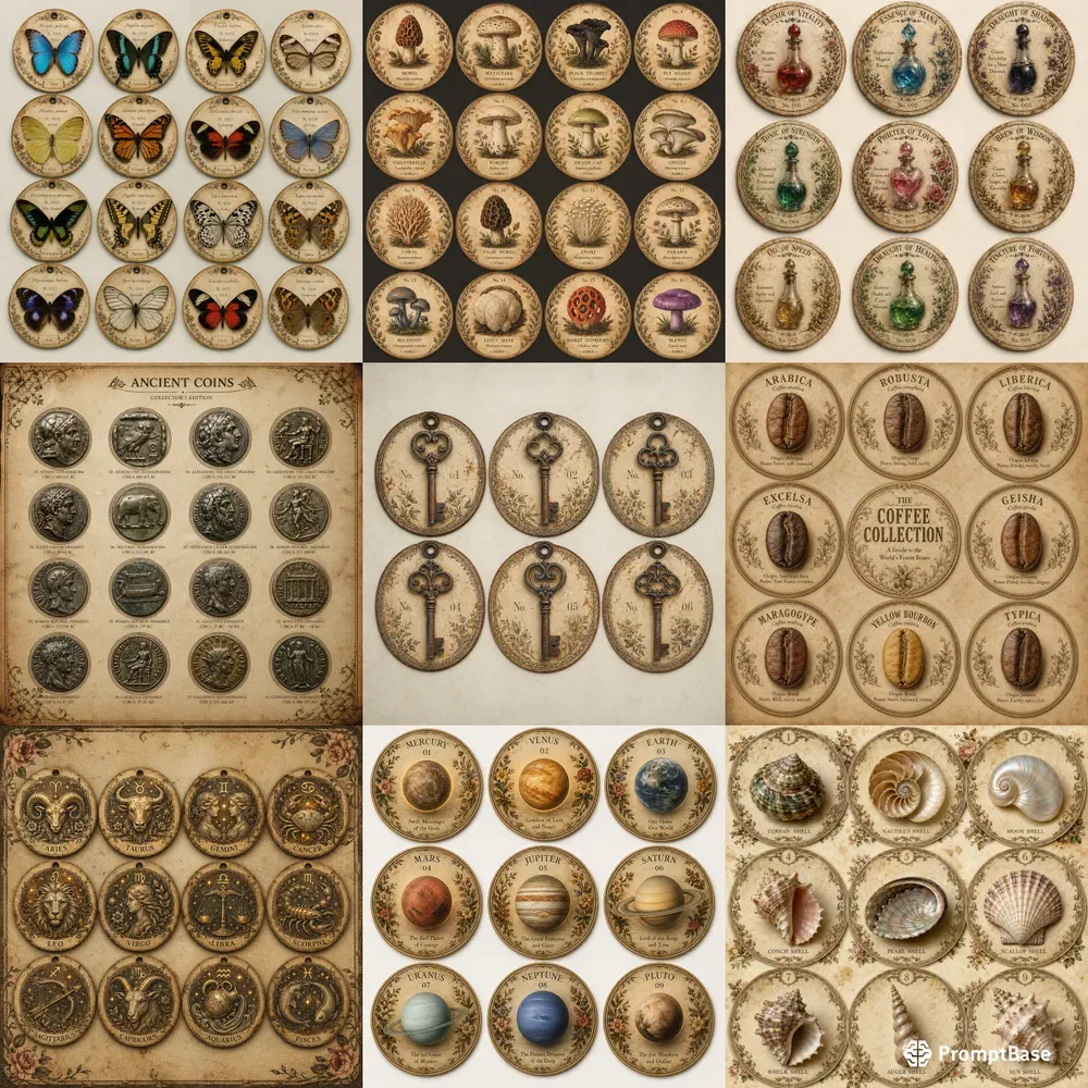 Vintage Collectible Grid Sets