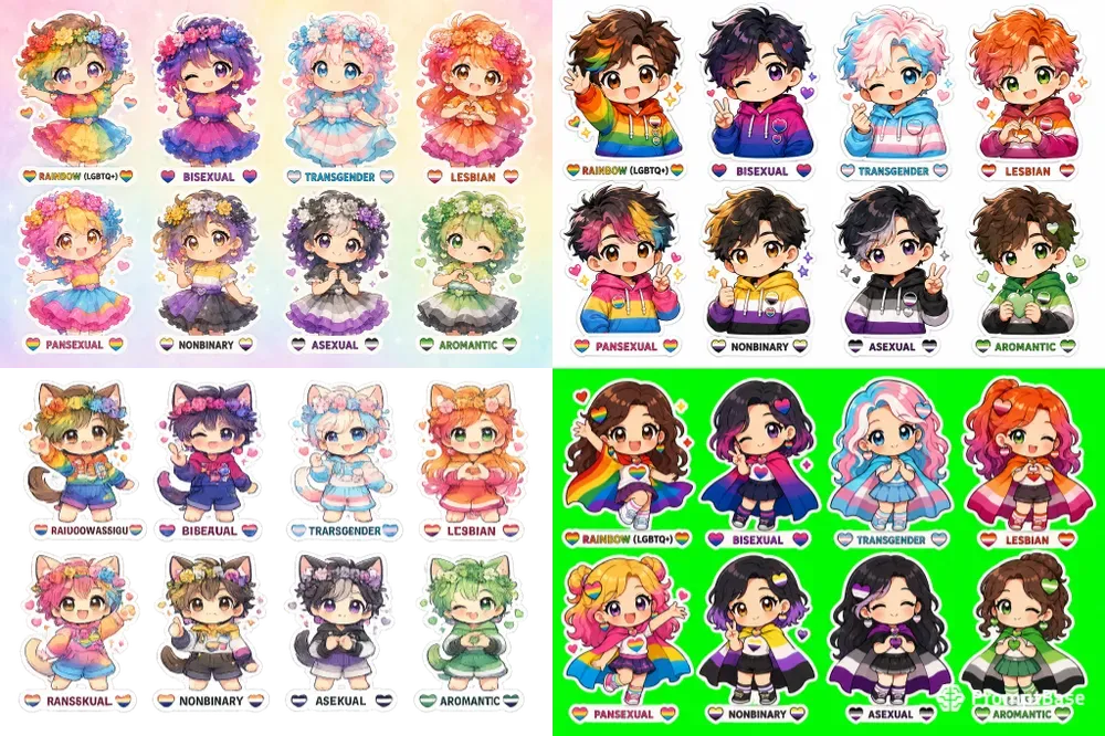 Pride Kawaii Sticker Sheets