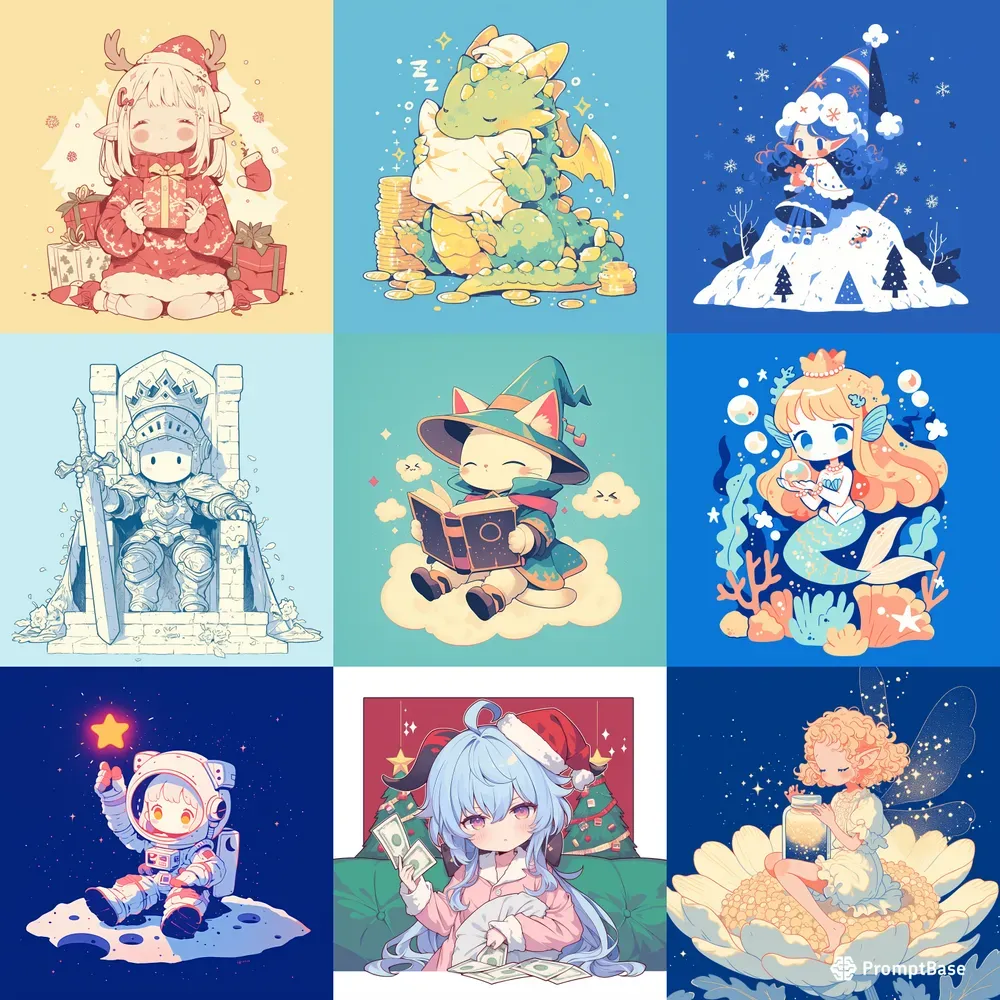 Adorable Chibi Kawaii Line Art