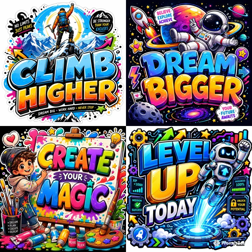 Bold Motivational Stickers