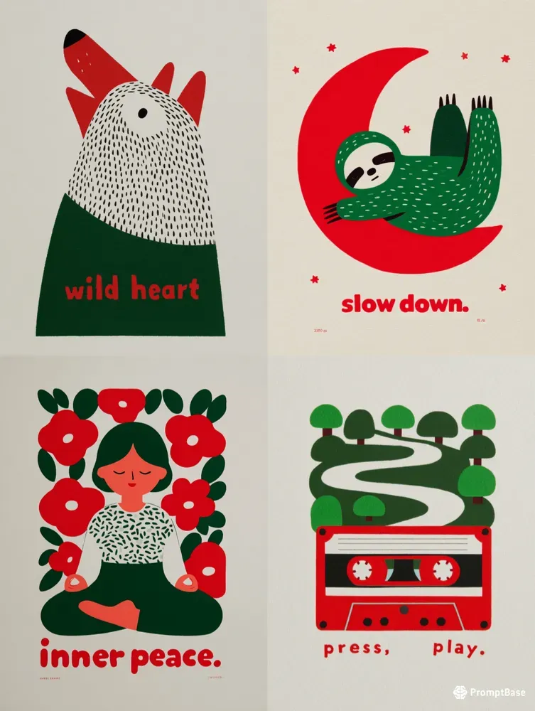 Naive Folk Art Tshirts