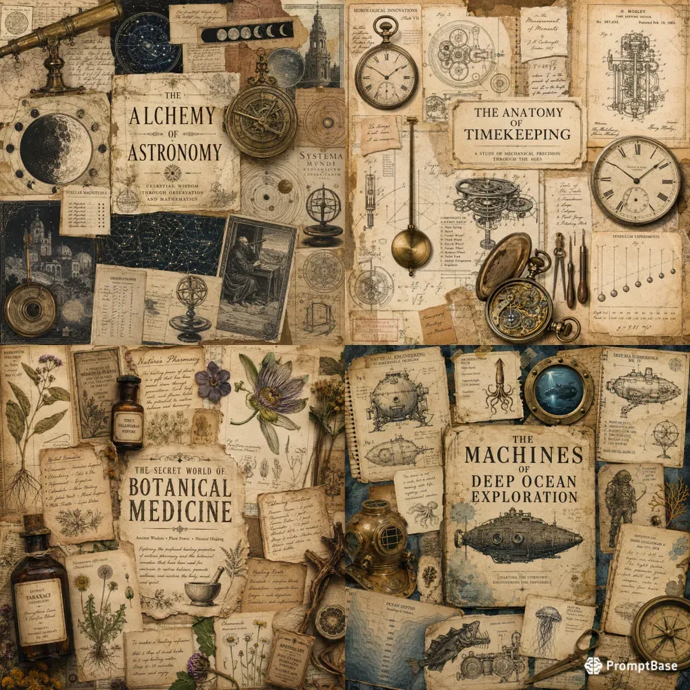 Victorian Science Collages