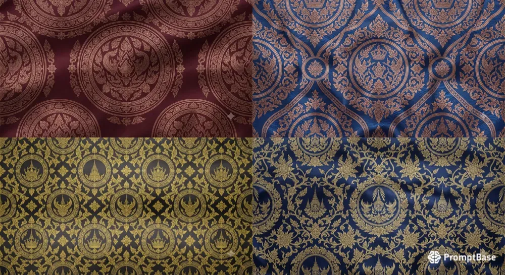 Thai Royal Damask Patterns