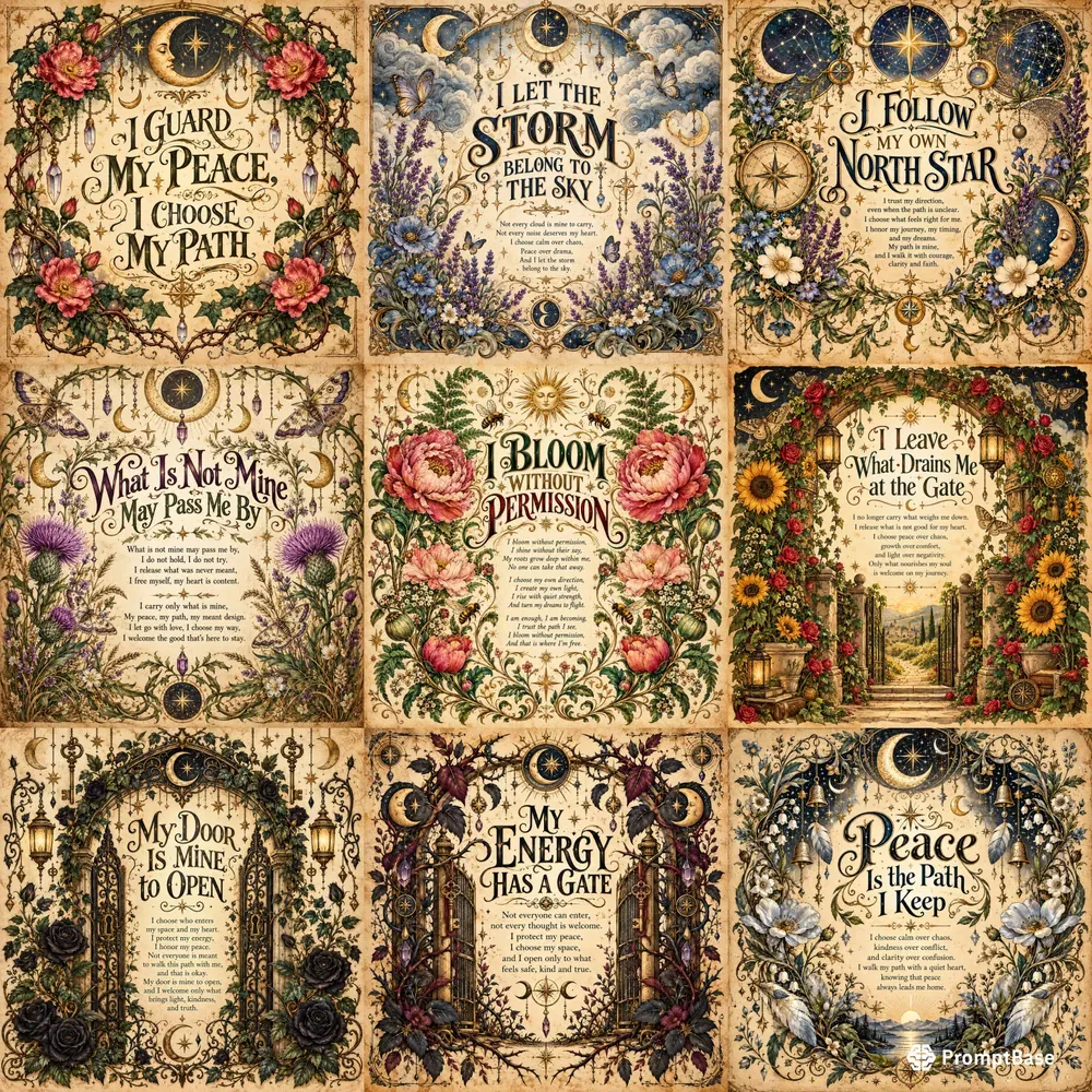 Mystical Botanical Quote Posters