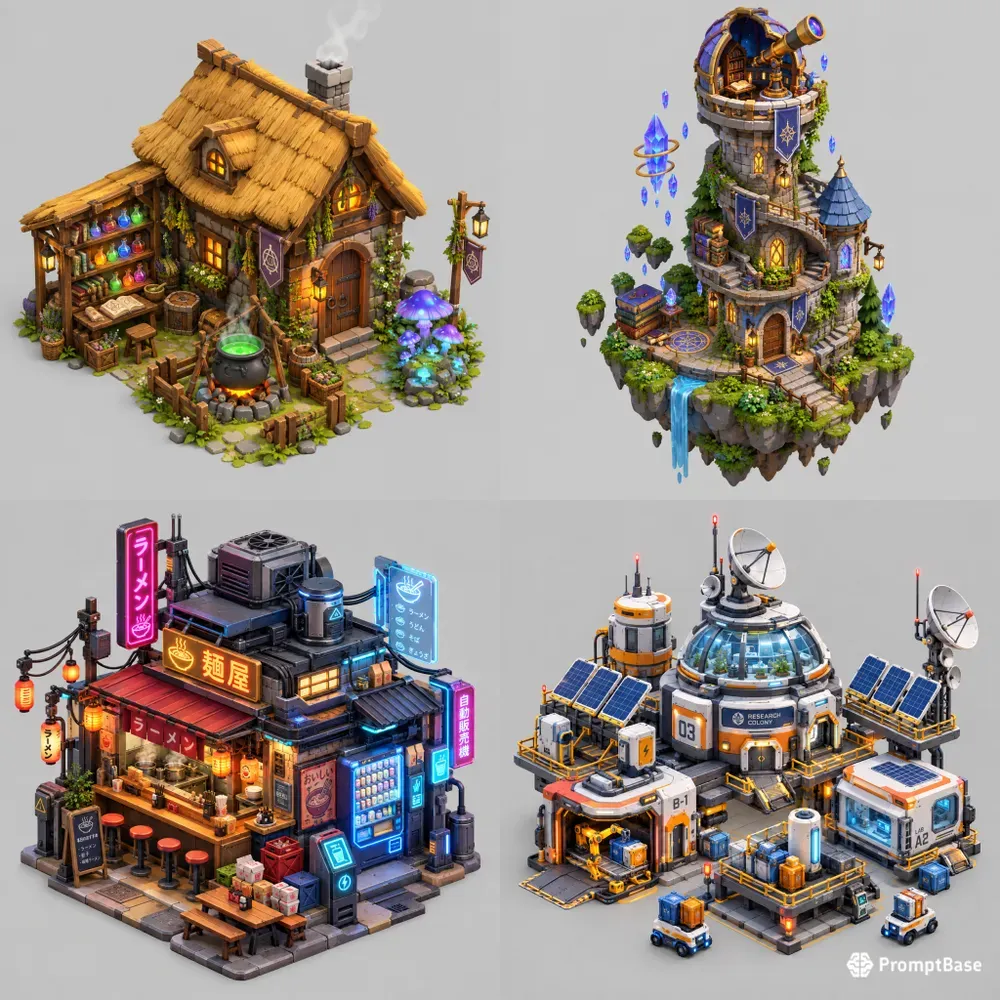 Modular Isometric Video Game Environments