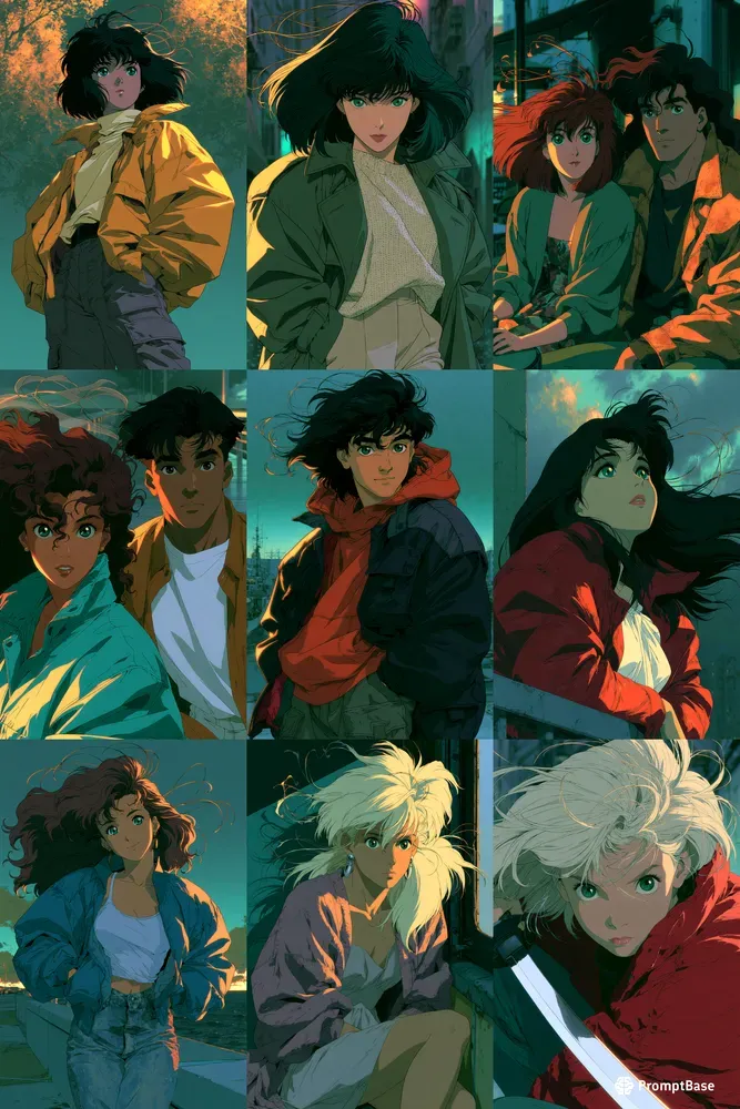 Nostalgic Cinematic Anime Portraits