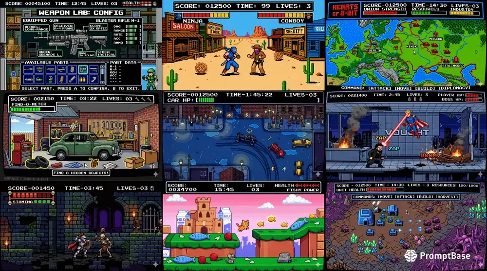 Retro Nostalgic Nes Gameplay Screenshots