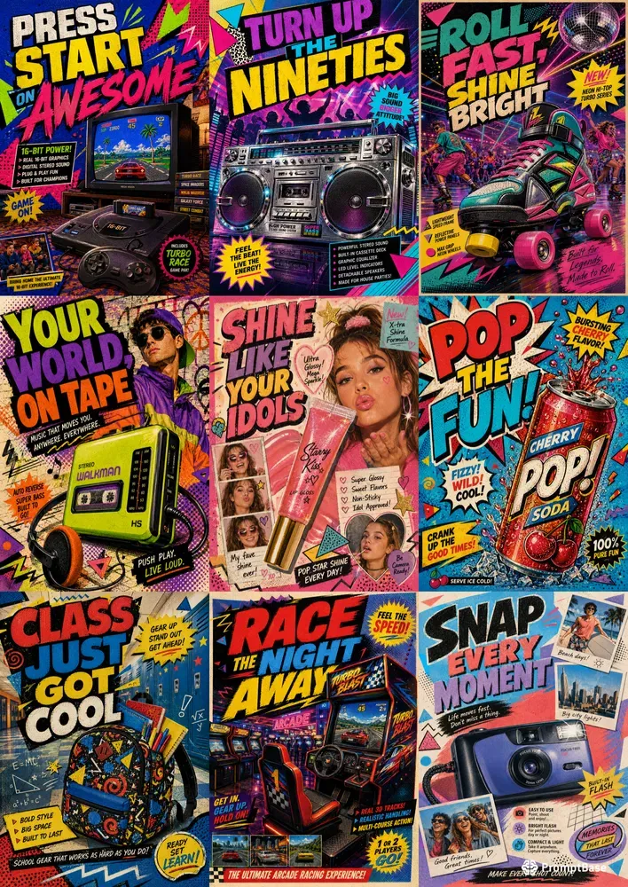 Cinematic Vintage Adscommercial Posters