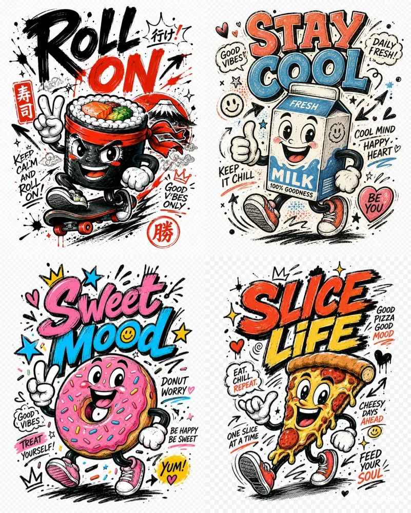 Streetwear Doodle Tshirt Designs
