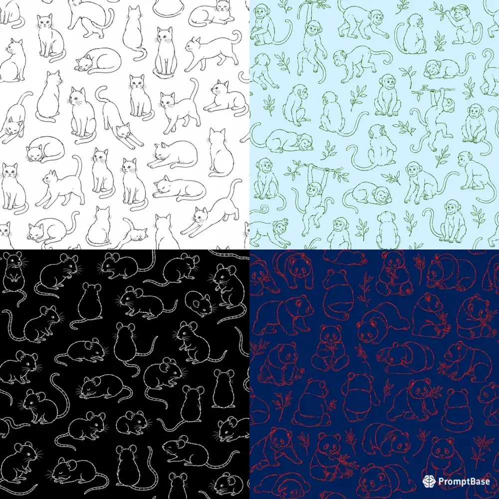 Seamless Printable Animal Patterns