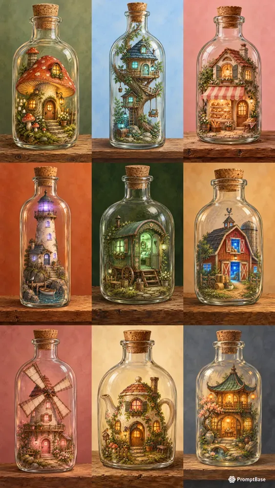 Storytelling Glass Bottle Homes