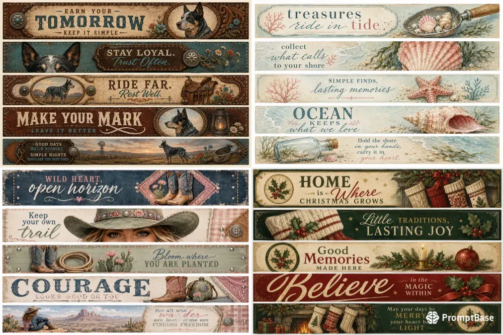 Western Junk Journal Ephemera Strips