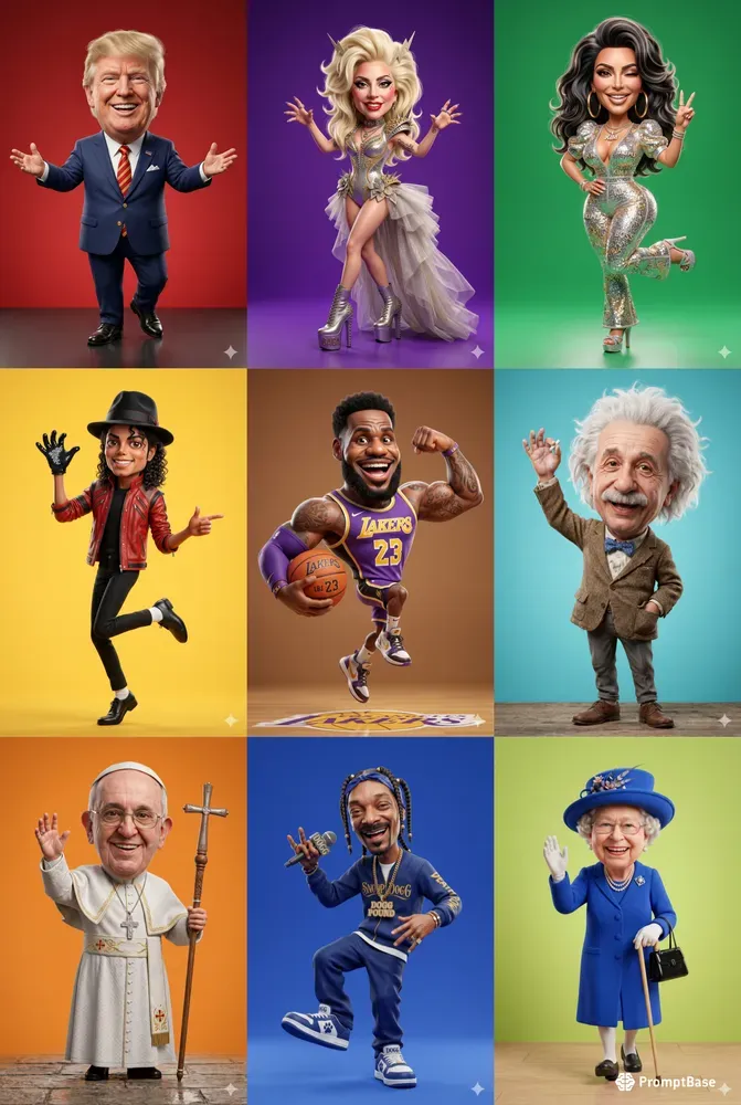 Fun Realistic Celebrity Caricatures