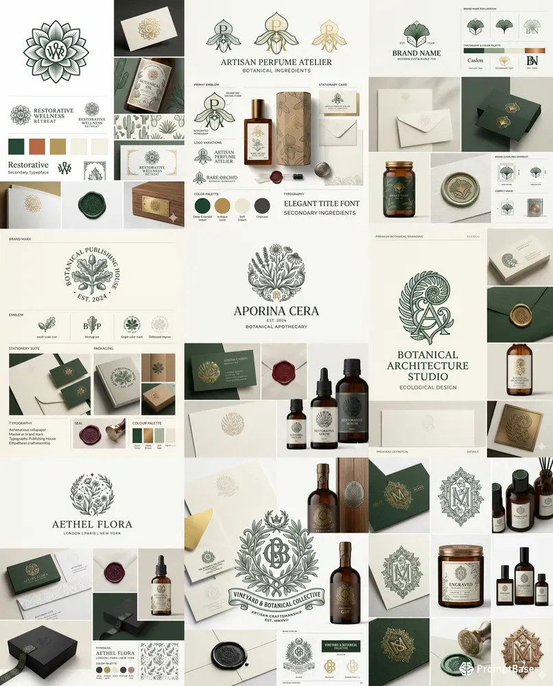 Botanical Heritage Logo Systems