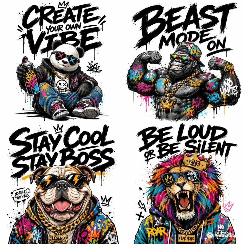 Graffiti Animal Quote Tshirts